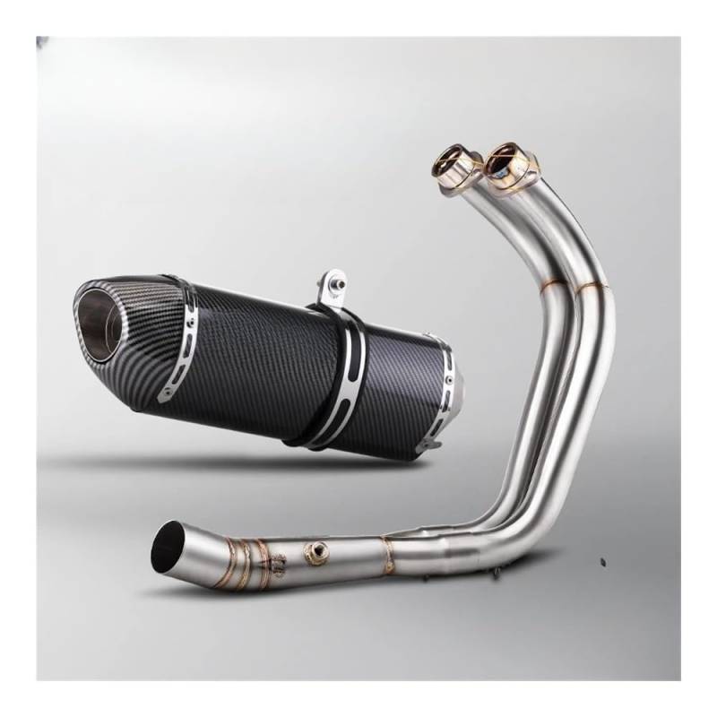 Motorrad Schalldämpfer Auspuff Rohr Für MT07 FZ07 R77 Motorrad Auspuff 51 MM Vorne Rohr Link Rohr Verbinden Auspuffrohr Schalldämpfer von ESyem