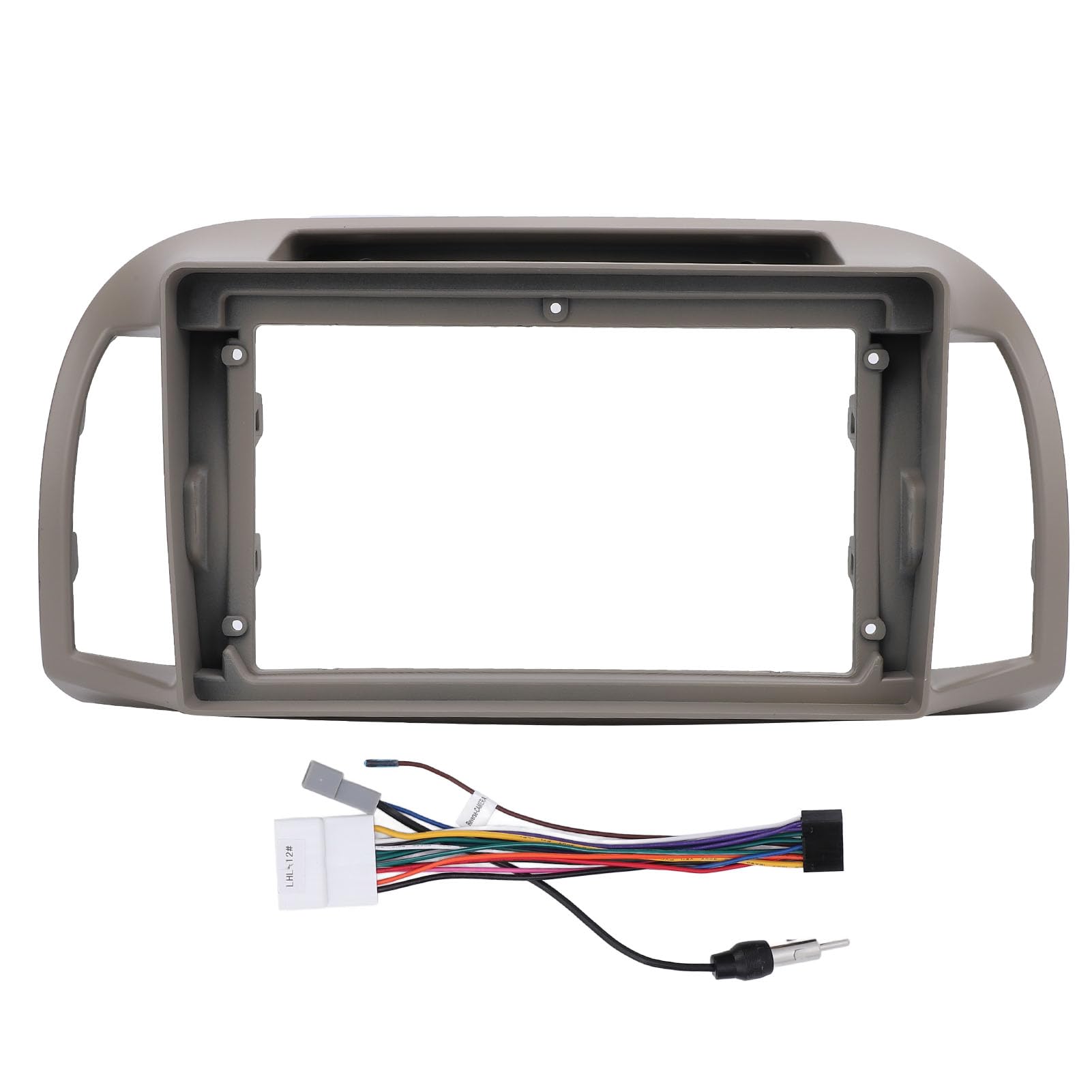 Auto -Radio -Stereo -Armaturenbrett -Panelverkleidung für Micra März K12 Stylish 9in 2Din Navigation Panel Frame Ersatz (Mit Netzkabel) von ETAINGYEUN