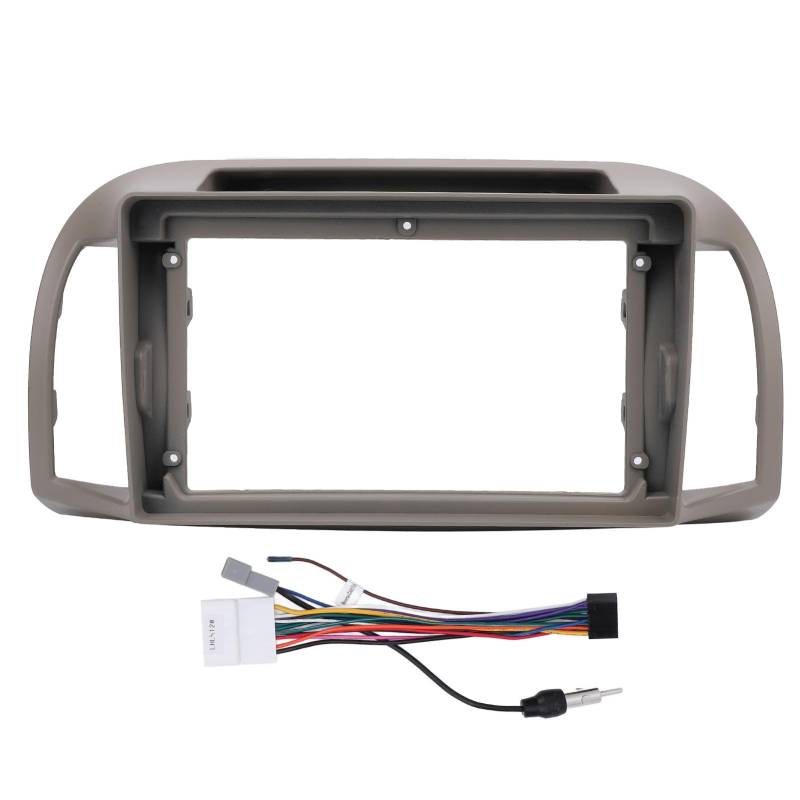 Auto -Radio -Stereo -Armaturenbrett -Panelverkleidung für Micra März K12 Stylish 9in 2Din Navigation Panel Frame Ersatz (Mit Netzkabel) von ETAINGYEUN