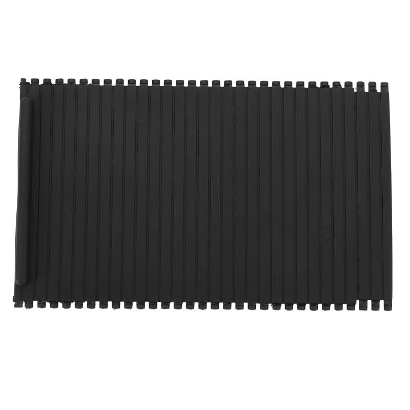 Center Console Roller Blind Cover Scratch Cup Halter Schiebende Abdeckung Verschluss X5 E53 Robustes Gummi Material Schwarz Stylish Look Einfacher Installation für 1999 2006 Modell von ETAINGYEUN