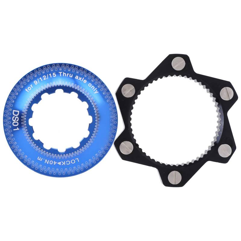 Fahrradmitte -Lock -Adapter -Scheibebremsumwandlung Gute Aluminiumlegierung CNC Anodizing 1 Set (Schwarz und Blau) von ETAINGYEUN