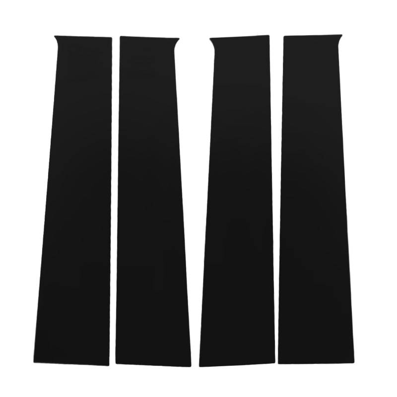 Gloss Black Hochstärke PC 4PCS Säule Postverkleidungstür Fensterabdeckung für 1500 2500 HD 3500 HD luxuriöse Style Extended Crew Cab von ETAINGYEUN
