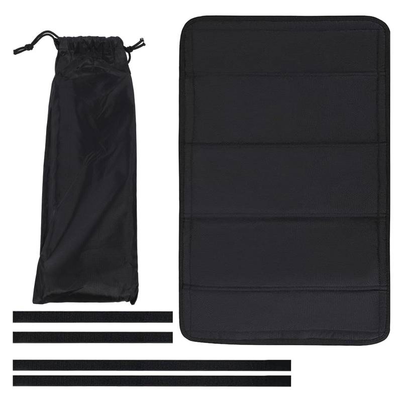 RV -Türfenster Sonnenschatten Schwarz Privatsphäre Schutz Faltbarer Blackout -Fensterabdeckung 25x16in für Wohnmobilfenster (Haken- und Schleifenstil) von ETAINGYEUN