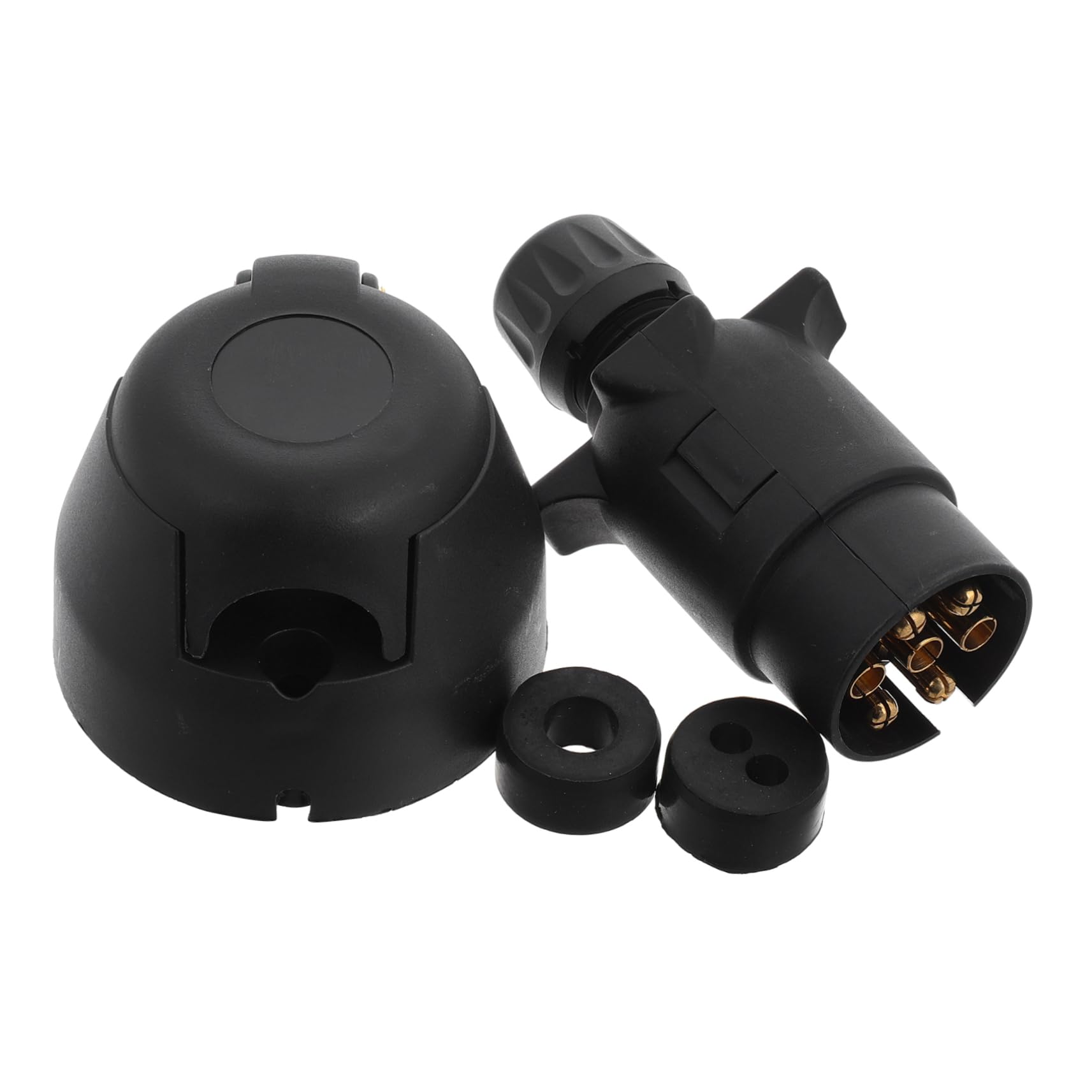ETHZZLE 1 Set Anhänger Signallicht Steckdose Fahrradanhänger Bike Trailer Lkw Anhänger Stecker Anhängeranschlüsse Anhänger Lichtstecker Anhängerkupplung Adapter Anhängerstecker Halter von ETHZZLE