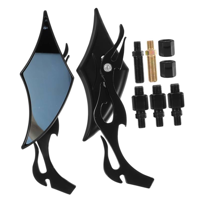 ETHZZLE 2 Stück Rückspiegel Motorradspiegel Verstellbare Motorradspiegel Lenkermontage Spiegel Rückspiegel Für Motorrad Roller Spiegel Lenkerspiegel Motorradteil von ETHZZLE