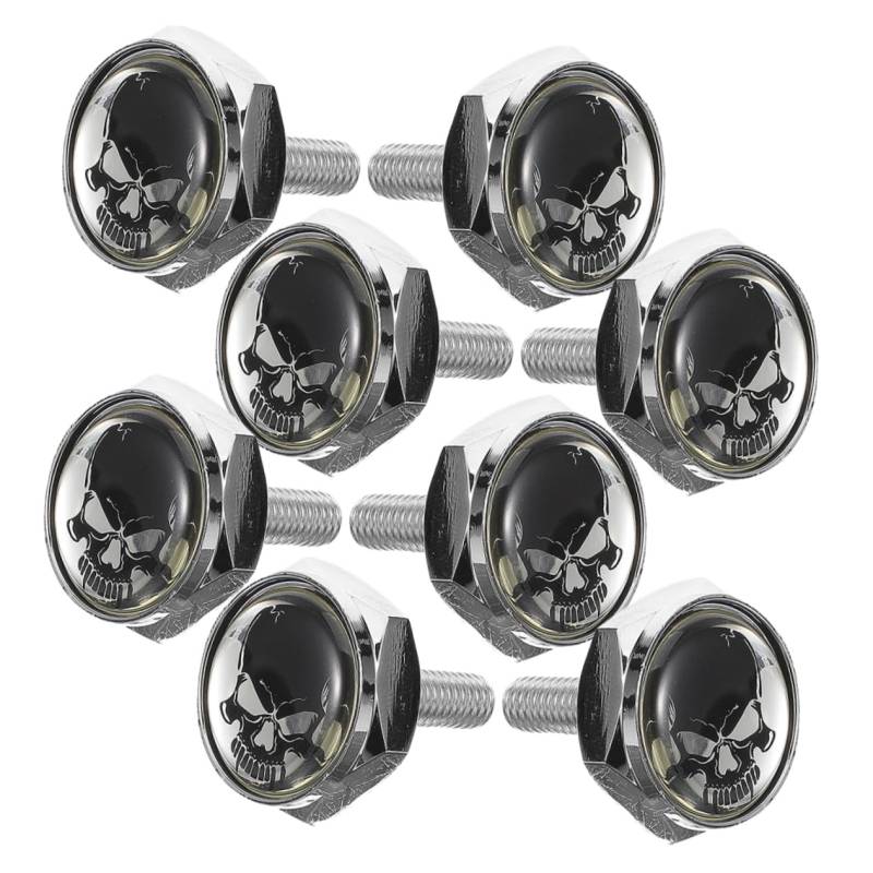 ETHZZLE 8 Stück Kennzeichenschraube Kennzeichenhalter Autoclips Kennzeichenschutz Autokennzeichenschraube Vordere Kennzeichenhalterung Ohne Bohren Kennzeichensicherung von ETHZZLE