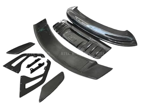 Für Carrera 911 992 2020 2021 2022 2023 GT3 Carbon Faser Auto Hinten Flügel Stamm Lip Spoiler Schwanz Tor Boot Klappen Abdeckung(XL125V Black) von ETIGBG