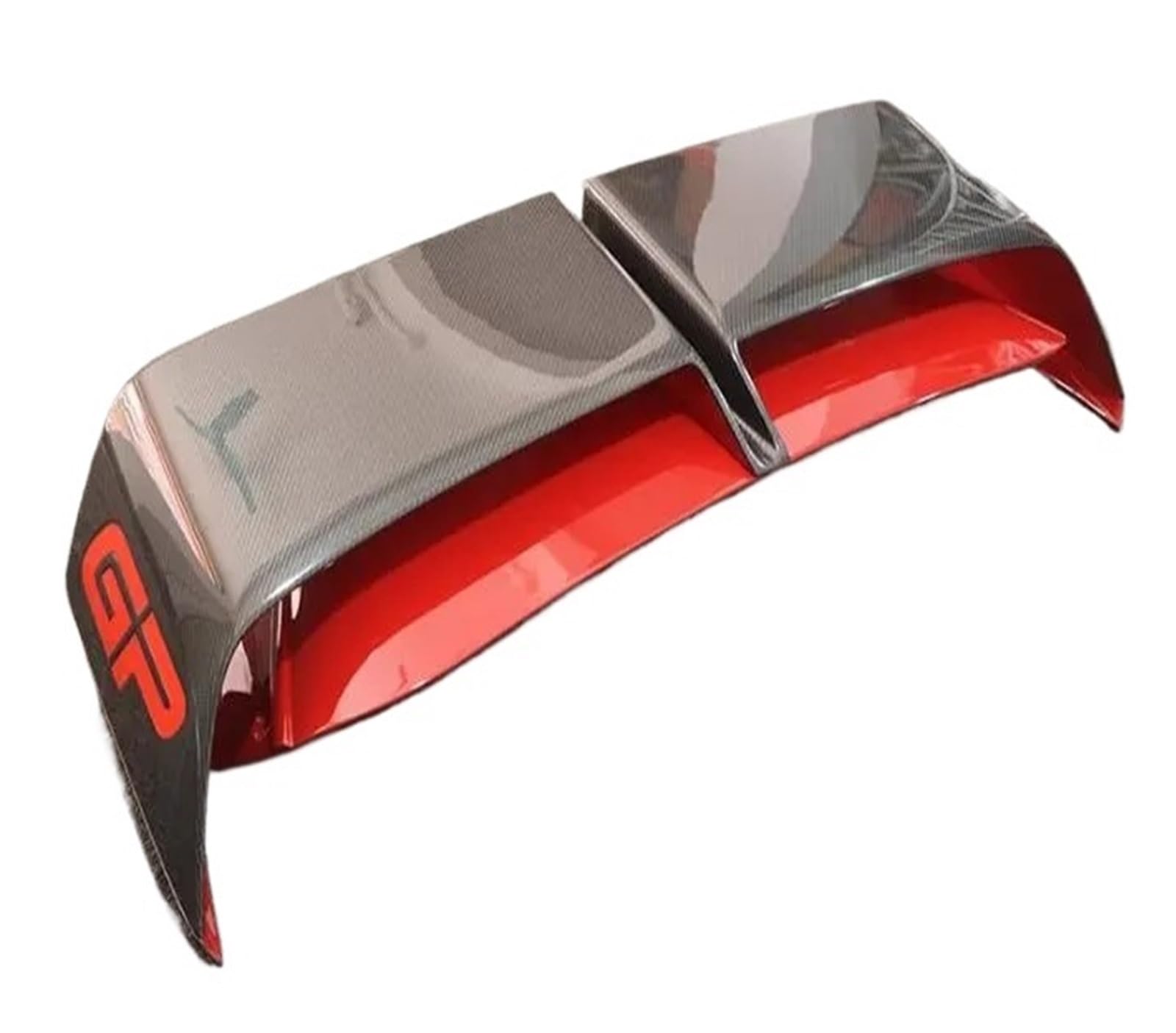 Für MINI F55 F56 F54 JCW Cooper 2014-2023 GP FRP/Geschmiedet Carbon Auto Hinten Flügel Stamm Lippe Dach Spoiler(Red Carbon) von ETIGBG
