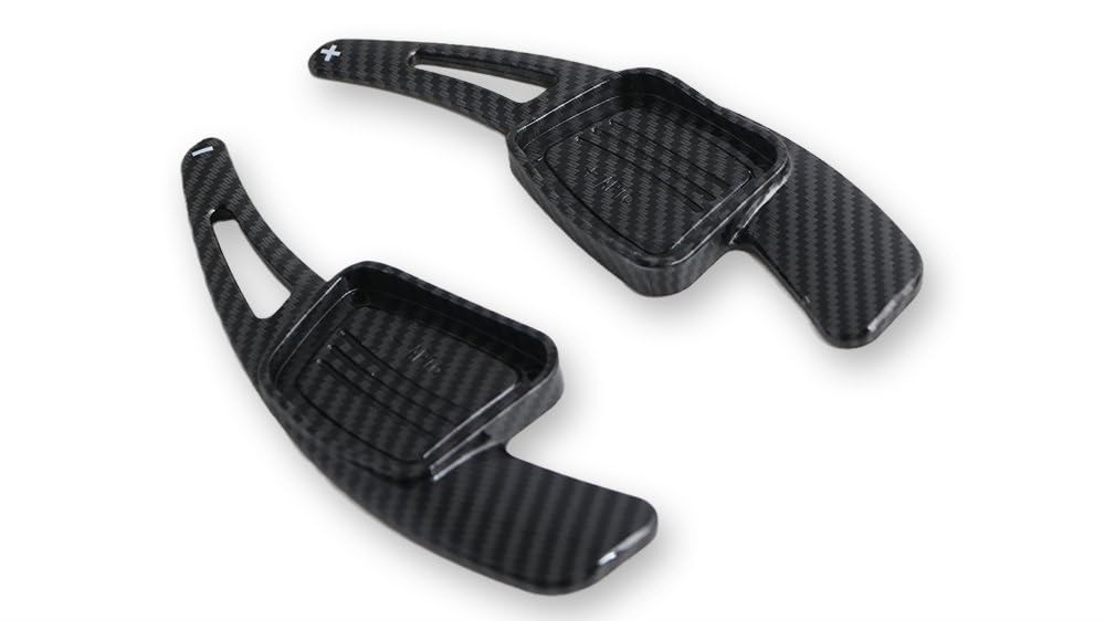 Schaltwippen Für A3 Für A4L Für A5 Für A8 Für S3 Für S5 Für SQ5 Für Q7 Für R8 Für TT Für TTS Auto Lenkrad Hinten Shift Paddel Auto Halbautomatische Kupplung(Fibra Black) von ETIGBG