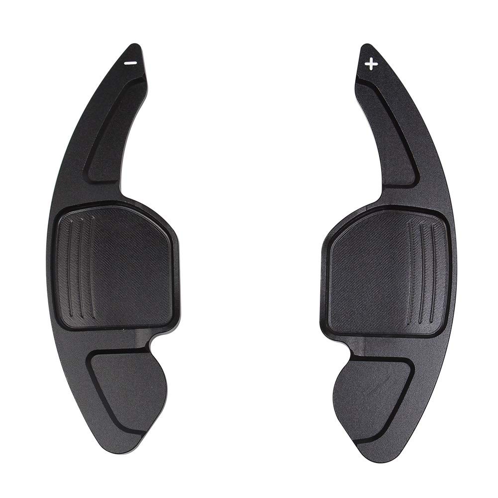 Schaltwippen Für A3 S3 A4 S4 B8 A5 S5 A6 S6 A8 R8 Q5 Q7 TT 2 Stücke Auto Lenkrad Schaltwippen Verlängern Verlängerung Shifter Aluminium(Black) von ETIGBG