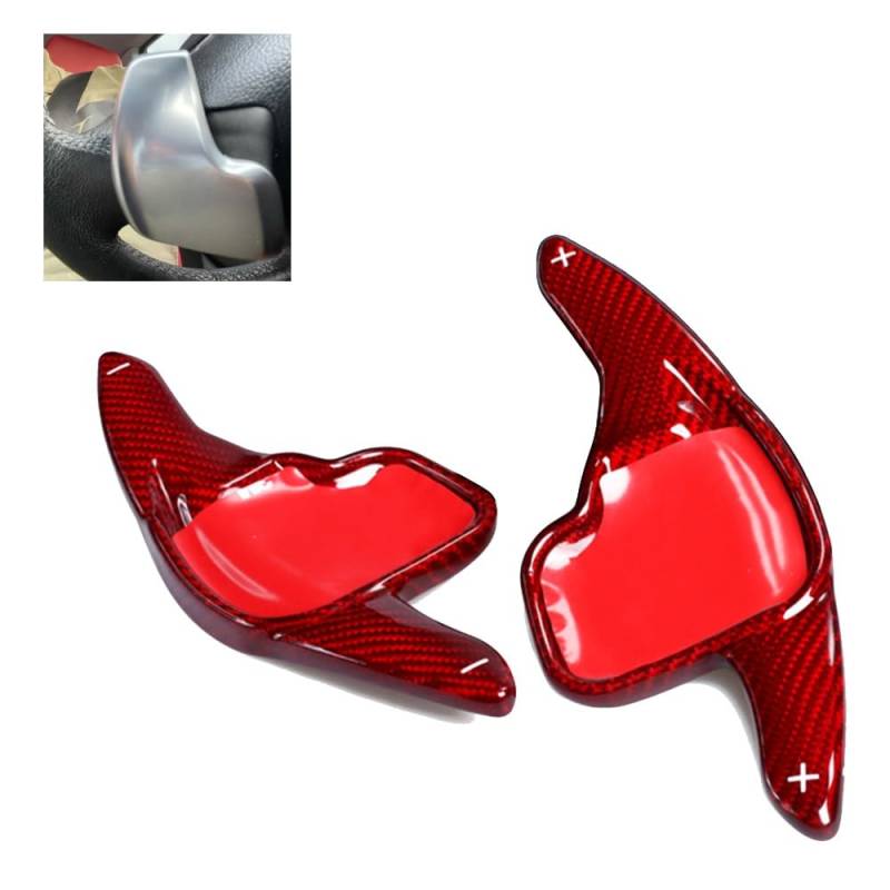 Schaltwippen Für Für F30 F31 F32 F10 F20 2 3 4 5 6 7 Serie Für X1 Für X4 Für Z4 Auto Styling Echt Carbon Lenkrad Verlängerung Paddle Shift(Red) von ETIGBG