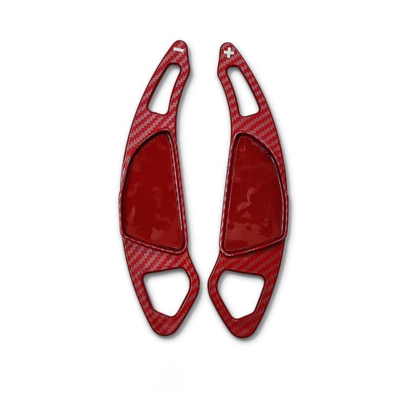Schaltwippen Für MG Für HS Für RX5 Für RX8 Für MG5 Für GT Für MG6 Innenausstattung Fiberglas Auto Lenkrad Paddel Verlängerung Schalthebel Schaltaufkleber Fit(Red) von ETIGBG