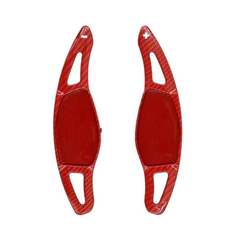 Schaltwippen Für RS3 RS4 RS5 TT RS Q3 Q8 R8 Für ABS Carbon Faser Auto Lenkrad Schaltwippe Erweiterung Zubehör Paddle Shifter(Red) von ETIGBG