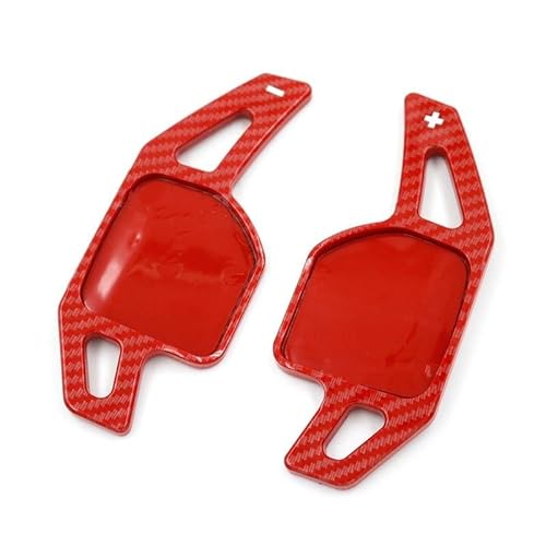 Schaltwippen Für Seat Für Leon Für Cupra 4F 5F MK3 MK4 Für Ibiza 6F Arona Ateca Leon ST Alhambra Carbonfaserdruck Lenkrad ABS Schaltwippen(Red Carbon Look) von ETIGBG