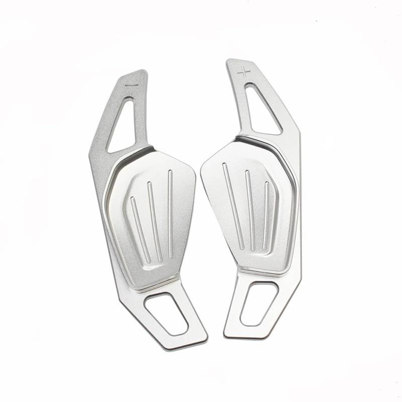 Schaltwippen Für Skoda 2020 Für Octavia Für A8 Für MK4 Für ENYAQ Für IV Für RS Für VRS 2021 2022 Aluminium Lenkrad Schaltpaddel Aufkleber Styling(Silver) von ETIGBG