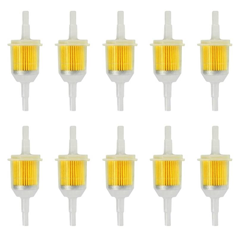 ETOPARS 10 Stück Benzinfilter Kraftstofffilter Universelle Motorrad Kraftstofffilter Gas Inline 6mm 8mm Kraftstoffschlauchfilter Motorroller Roller Rasenmäher von ETOPARS