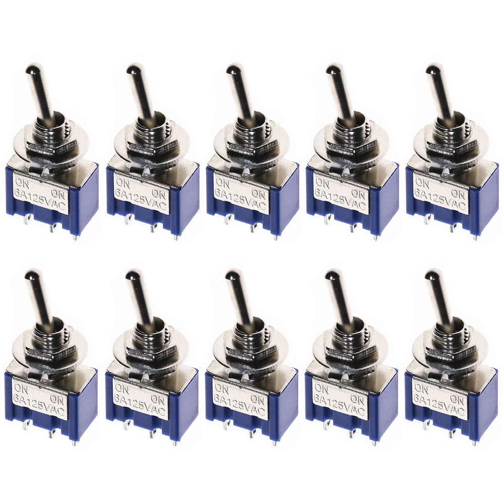 ETOPARS 10 Stück Blau Mini Miniatur Kippschalter EIN-EIN 6A 125V / 3A 250V 3 Kontakte SPDT 2 Position Auto Armaturenbrett Wippschalter Lötanschluss ETOPARS 10 Stück Blau Mini Miniatur Kippschalter EIN-EIN 6A 125V / 3A 250V 3 Kontakte SPDT 2 Position Auto Armaturenbrett Wippschalter Lötanschluss von ETOPARS