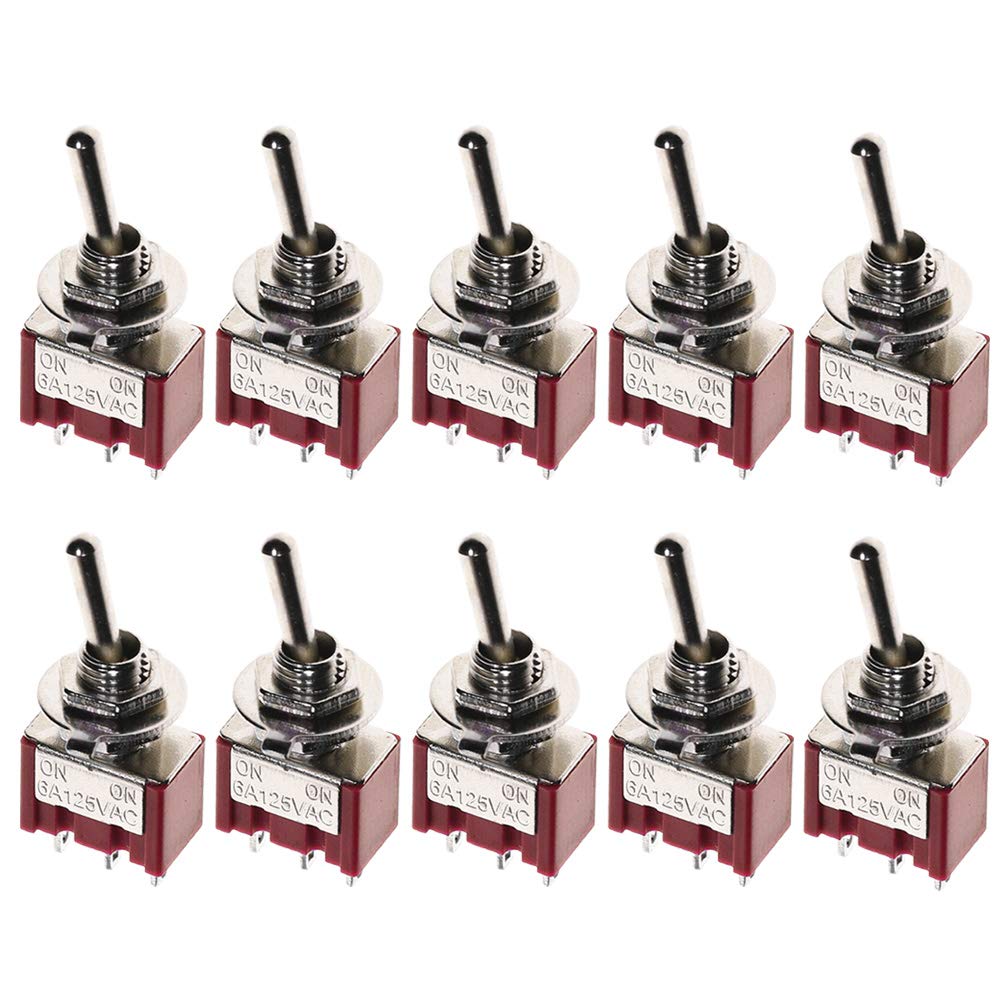 ETOPARS 10 Stück Mini Miniatur Kippschalter EIN-EIN 6A 125V / 3A 250V 3 Kontakte SPDT 2 Position Auto Armaturenbrett Wippschalter Lötanschluss ETOPARS 10 Stück Mini Miniatur Kippschalter EIN-EIN 6A 125V / 3A 250V 3 Kontakte SPDT 2 Position Auto Armaturenbrett Wippschalter Lötanschluss von ETOPARS