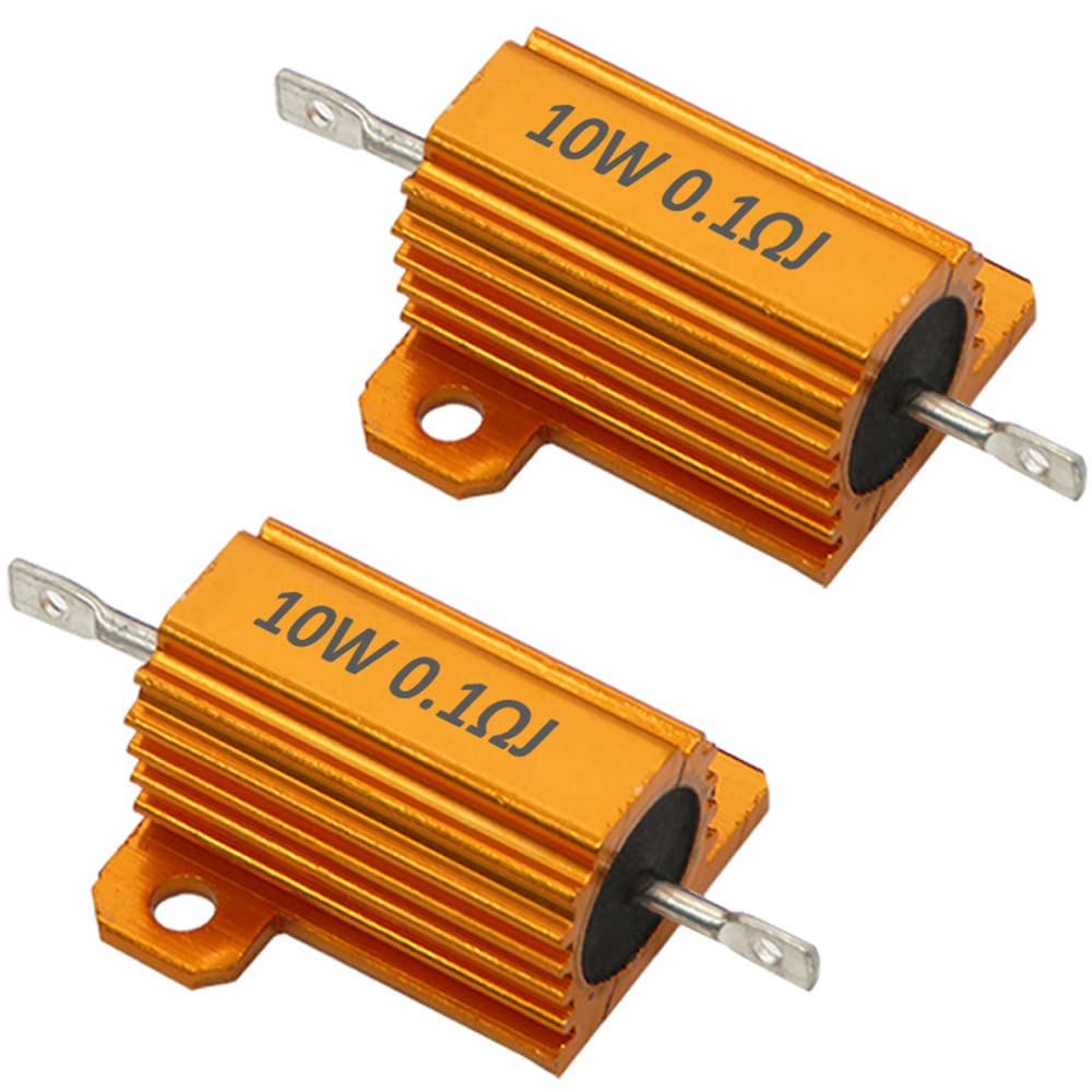 ETOPARS 2 Stk 10W 0.1 Ohm 5% Aluminium Gehäuse Drahtwiderstand Lastwiderstände Gewindebohrer Widerstand Chassis Montage Wirewound Goldene Gehäusewiderstand ETOPARS 2 Stk 10W 0.1 Ohm 5% Aluminium Gehäuse Drahtwiderstand Lastwiderstände Gewindebohrer Widerstand Chassis Montage Wirewound Goldene Gehäusewiderstand von ETOPARS