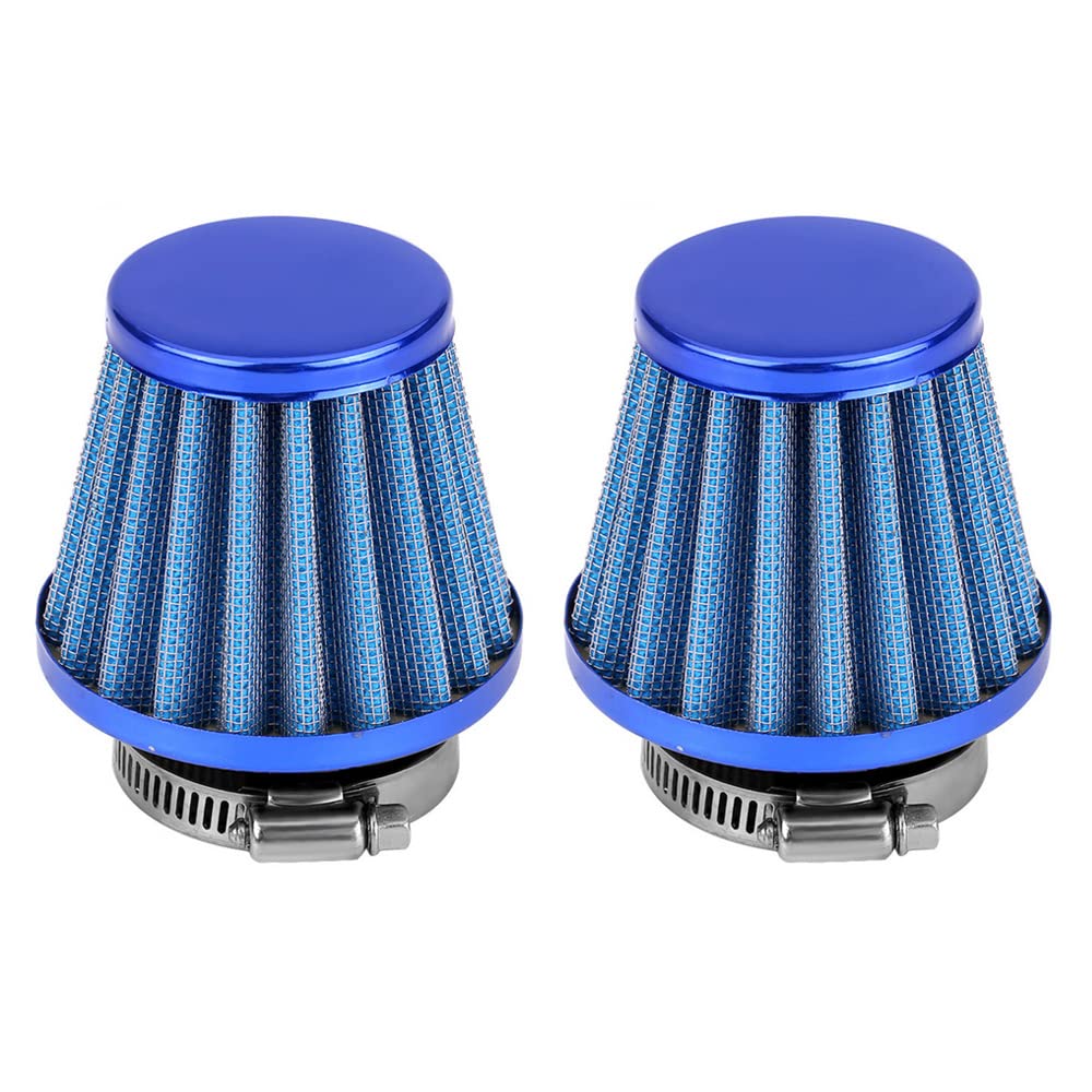 ETOPARS 2 X Blau Motorrad Luftfilter Universeller Motorrad Lufteinlassfilter Kit 38mm 39mm 40mm Auto Ansaugluftfilter Luftfilterinduktion Vergaser Offroad von ETOPARS