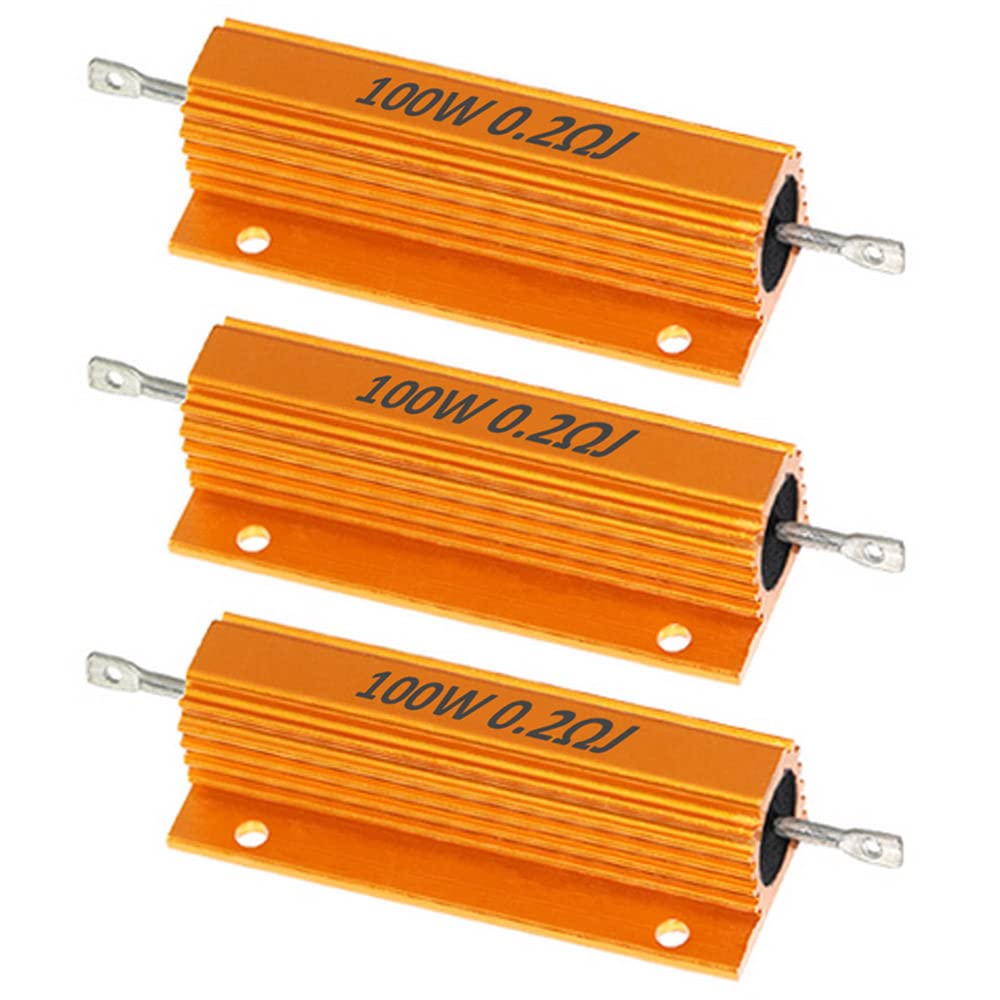 ETOPARS 3 Stk 100W 0.2 Ohm 5% Aluminium Gehäuse Drahtwiderstand Lastwiderstände Gewindebohrer Widerstand Chassis Montage Wirewound Goldene Gehäusewiderstand ETOPARS 3 Stk 100W 0.2 Ohm 5% Aluminium Gehäuse Drahtwiderstand Lastwiderstände Gewindebohrer Widerstand Chassis Montage Wirewound Goldene Gehäusewiderstand von ETOPARS
