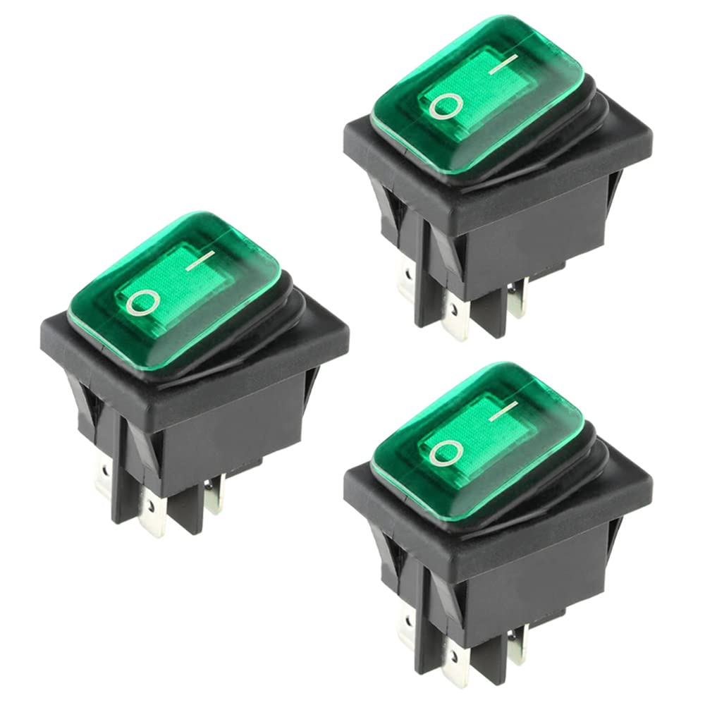 ETOPARS 3 Stück 12V 20A Kippschalter Auto KFZ Runde Wippschalter Grün Beleuchtet Nebel Licht EIN/AUS Schalter Druckschalter Taste Wasserdicht 4 Polig DPST Boot ETOPARS 3 Stück 12V 20A Kippschalter Auto KFZ Runde Wippschalter Grün Beleuchtet Nebel Licht EIN/AUS Schalter Druckschalter Taste Wasserdicht 4 Polig DPST Boot von ETOPARS