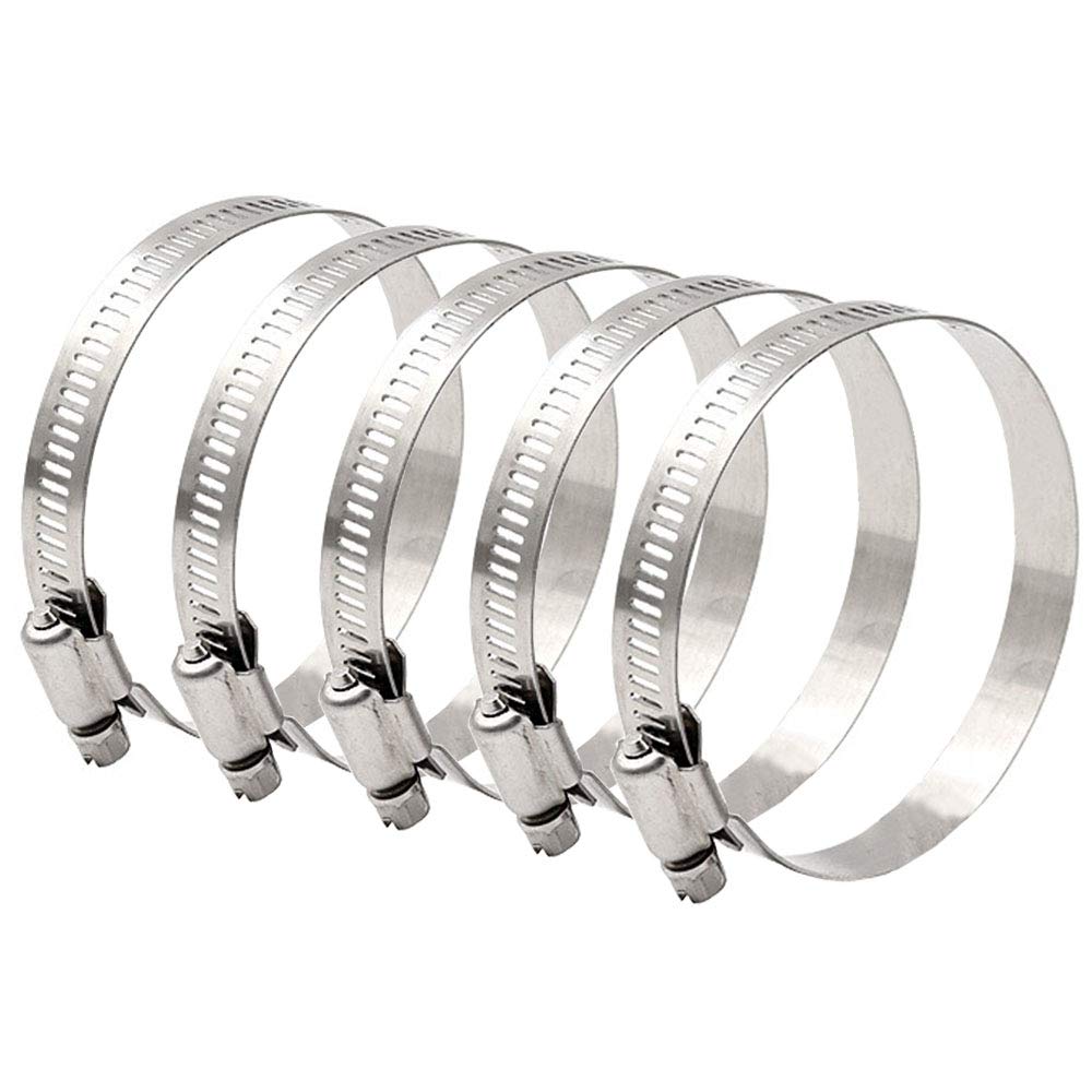 ETOPARS 5 Stück 4 Zoll Schlauchschellen Einstellbare Rohrschellen 78-106mm Verstellbare Edelstahl Schlauchklemmen für Auto Befestigung von Schläuchen ETOPARS 5 Stück 4 Zoll Schlauchschellen Einstellbare Rohrschellen 78-106mm Verstellbare Edelstahl Schlauchklemmen für Auto Befestigung von Schläuchen von ETOPARS