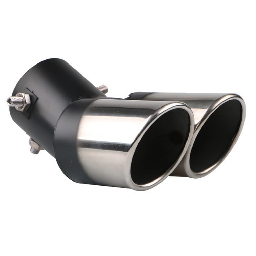 ETOPARS 63mm Auspuffblende Auto Universell Auspuff Schalldämpfer Endrohr Edelstahl Auspuffrohr Endschalldämpfer Auspuffendrohr Doppel Auslass Biegen Silber ETOPARS 63mm Auspuffblende Auto Universell Auspuff Schalldämpfer Endrohr Edelstahl Auspuffrohr Endschalldämpfer Auspuffendrohr Doppel Auslass Biegen Silber von ETOPARS