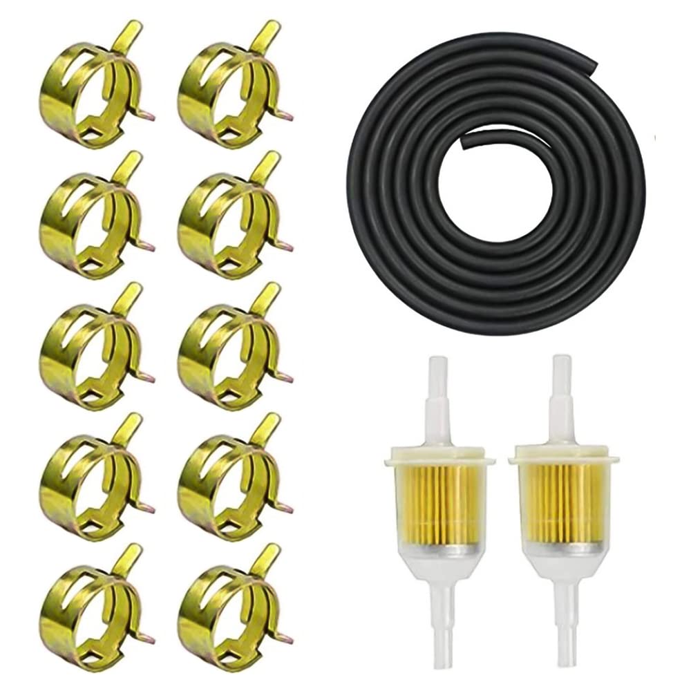 ETOPARS Motorrad Kraftstofffilter Schlauch Kit Inline Benzinschlauch Kit 2 Meter 6mm Kraftstoffleitung, 2 Stück 6mm / 8mm Benzinfilter, 10 Stück Schlauchschellen ETOPARS Motorrad Kraftstofffilter Schlauch Kit Inline Benzinschlauch Kit 2 Meter 6mm Kraftstoffleitung, 2 Stück 6mm / 8mm Benzinfilter, 10 Stück Schlauchschellen von ETOPARS
