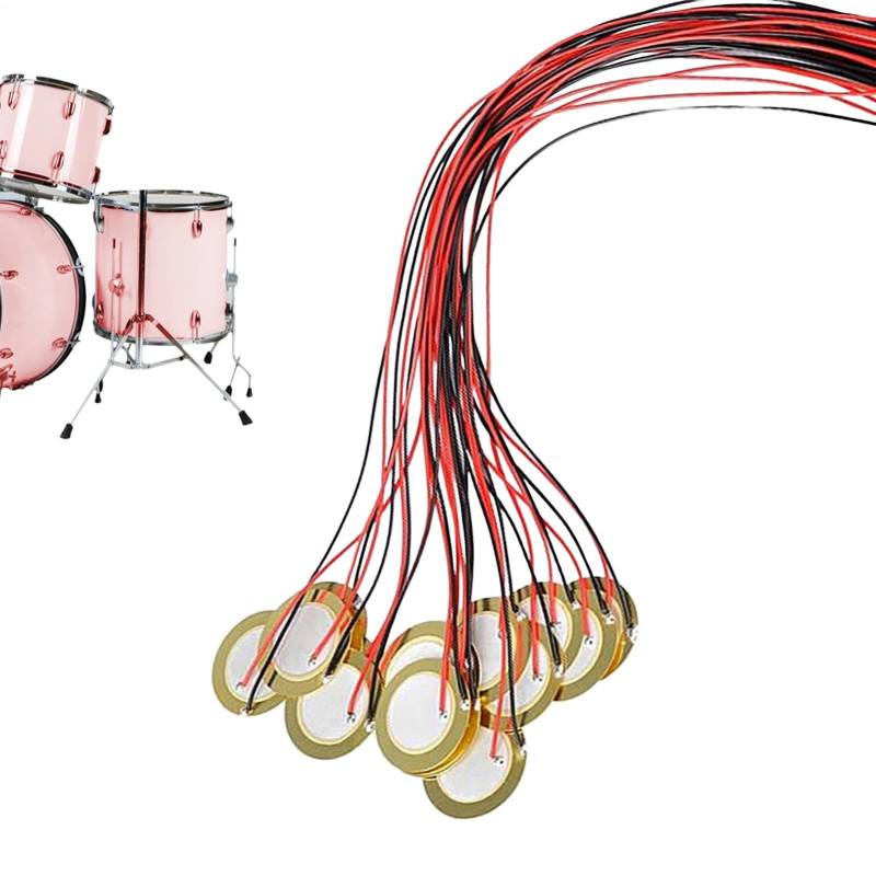 ETUCYNG 15 Stück Piezo Tonabnehmer Für Akustikgitarre Piezo Pickup Mikrofon Drum Trigger Messing Akustik Pickup Summer Drum Gitarre Für Akustische Instrumente von ETUCYNG