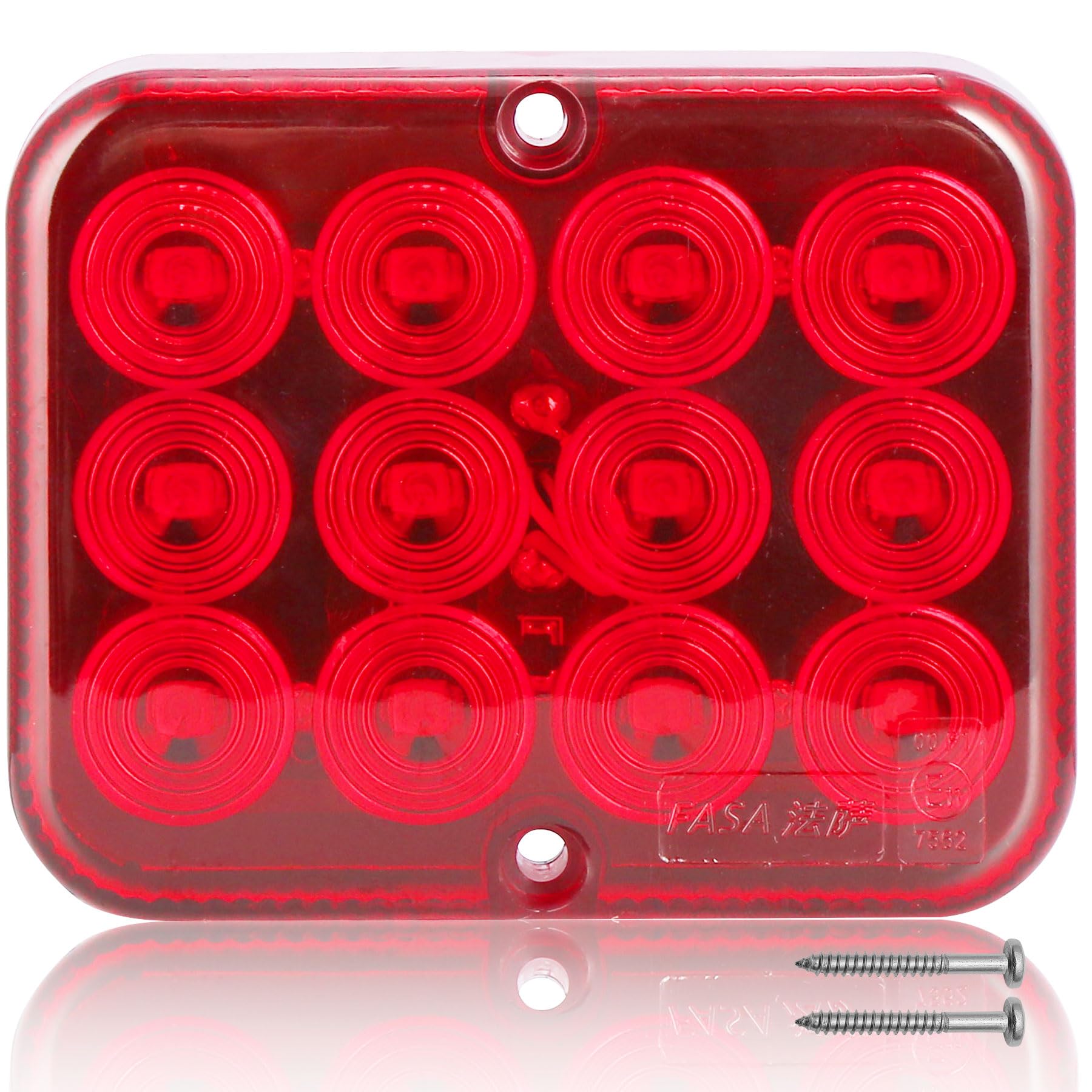 ETUKER 1x Rot Nebelschlussleuchten Led 12v Nebelleuchte Bremslicht Wasserdicht ECE für PKW Anhänger ETUKER 1x Rot Nebelschlussleuchten Led 12v Nebelleuchte Bremslicht Wasserdicht ECE für PKW Anhänger von ETUKER