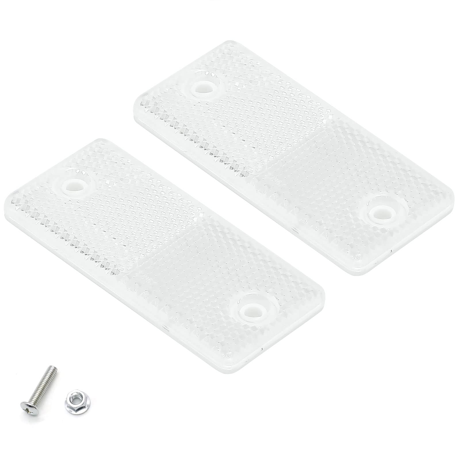 ETUKER 2er Pack reflektor,Anhänger Rechteckig Rückstrahler, Rücklicht Streuscheiben Reflektor,Reflektoren für Torpfosten für Wohnwagen/LKW/Anhänger/Boot/Motorradzaun Torpfosten ETUKER 2er Pack reflektor,Anhänger Rechteckig Rückstrahler, Rücklicht Streuscheiben Reflektor,Reflektoren für Torpfosten für Wohnwagen/LKW/Anhänger/Boot/Motorradzaun Torpfosten von ETUKER