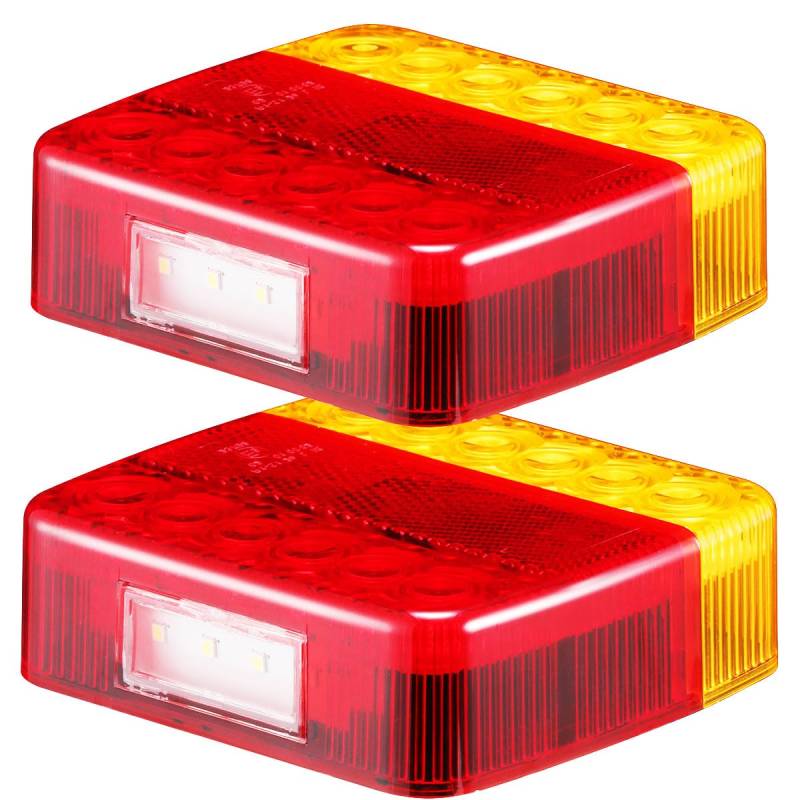ETUKER 2x Anhänger Rückleuchten Led 5Funktion 12/24v anhänger beleuchtung led Rücklicht Wasserdicht von ETUKER