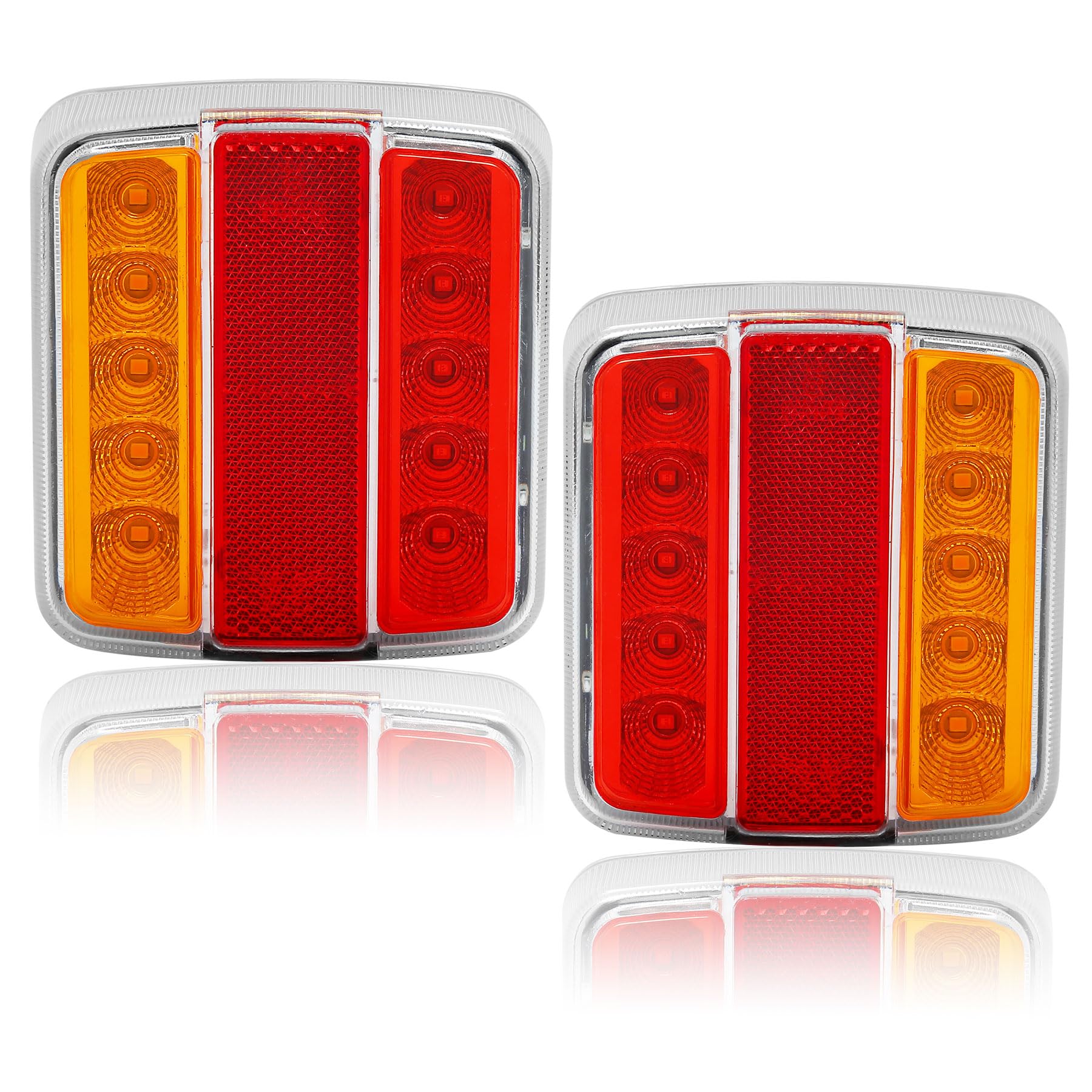ETUKER 2x Anhänger Rückleuchten Led 5Funktion 12v Wasserdicht ECE R10 EMC Anhänger Rücklicht für PKW Traktor Landwirtschaftliches KFZ Caravan ETUKER 2x Anhänger Rückleuchten Led 5Funktion 12v Wasserdicht ECE R10 EMC Anhänger Rücklicht für PKW Traktor Landwirtschaftliches KFZ Caravan von ETUKER
