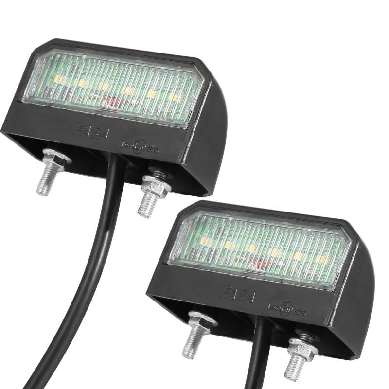 ETUKER 2x Kennzeichenbeleuchtung LED Kaltes Weiß 12v 24v Wasserdicht ECE Prüfzeichen Nummernschildbeleuchtung led mit E-Mark für LKW PKW Anhänger von ETUKER