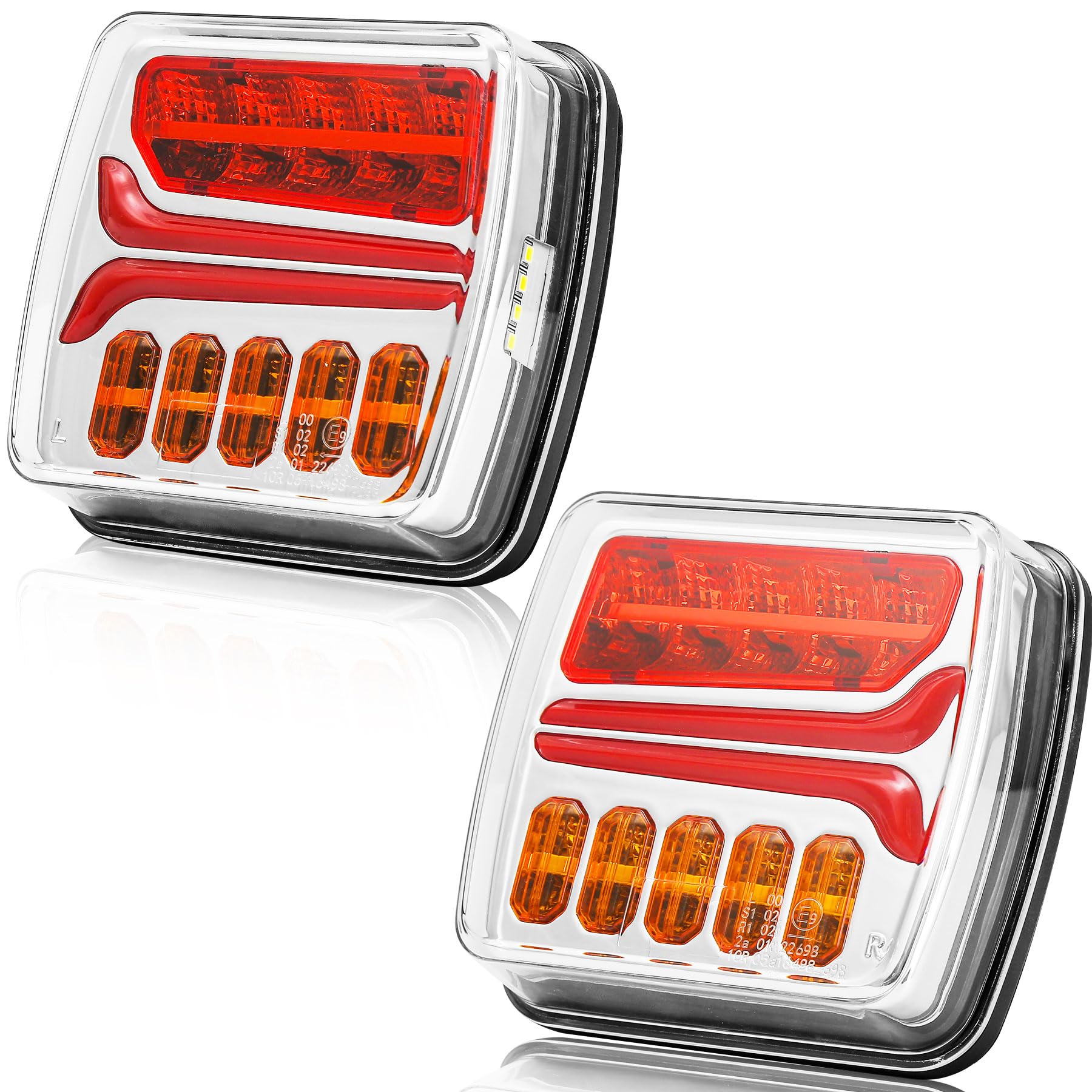 ETUKER 2x LED Rückleuchten Anhänger 12v24V 4Funktion Rücklichter Anhänger Heckleuchten Leuchte Wasserdicht ETUKER 2x LED Rückleuchten Anhänger 12v24V 4Funktion Rücklichter Anhänger Heckleuchten Leuchte Wasserdicht von ETUKER