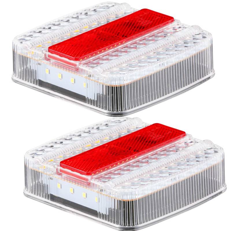 ETUKER 2xAnhänger Rückleuchten Led 5Funktion 12/24v Beleuchtung für Anhänger Rücklicht Wasserdicht von ETUKER