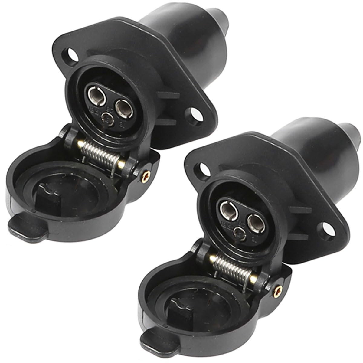 ETUKER 2x 12V 25A Wasserdicht Anhänger Steckdose 3 Polig für Traktor, Truck, RV, Car - 3-poliger Anhänger Steckdose - Robust ETUKER 2x 12V 25A Wasserdicht Anhänger Steckdose 3 Polig für Traktor, Truck, RV, Car - 3-poliger Anhänger Steckdose - Robust von ETUKER
