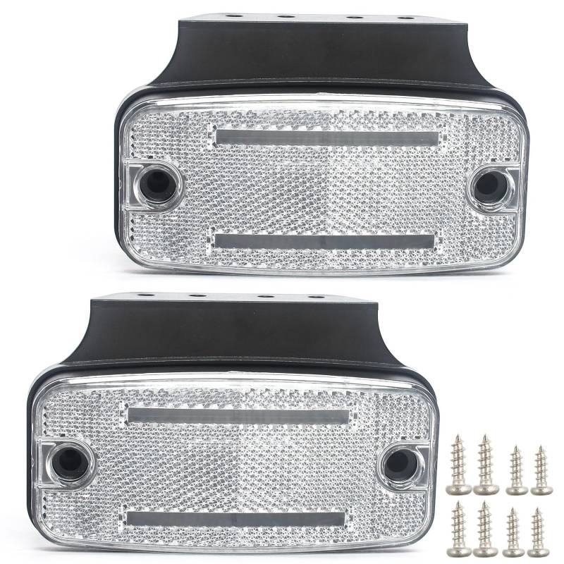ETUKER LED 12/24V 2x Weiß Seitenmarkierungsleuchten Front Positionsleuchten Markierungslicht für Auto Anhänger von ETUKER