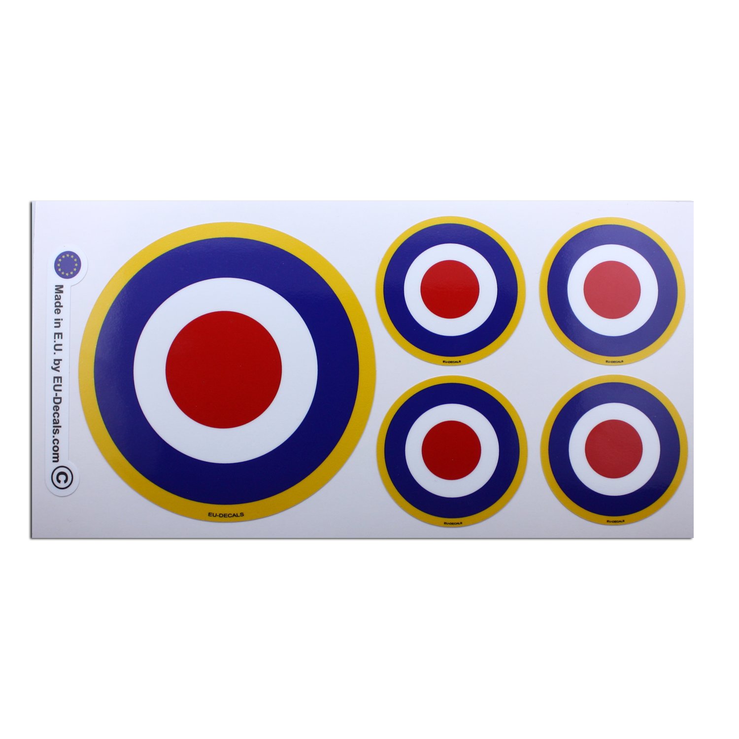 1 x 100 mm-4* & 4 x 50 mm RAF UK Air Force Mod laminierter Aufkleber für Helm, Auto, Fahrrad, Roller, MioVespa Collection 1 x 100 mm-4* & 4 x 50 mm RAF UK Air Force Mod laminierter Aufkleber für Helm, Auto, Fahrrad, Roller, MioVespa Collection von EU-Decals - MioVespa Collection