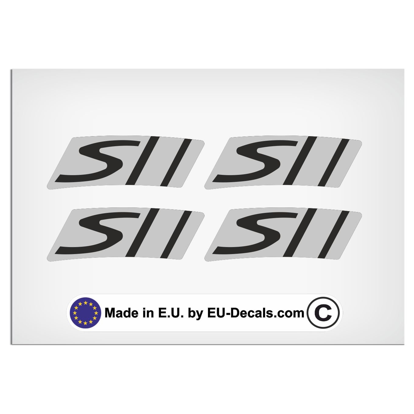 EU-Decals - MioVespa Collection 2018 Style 4X Felgen S Aufkleber Grau auf Schwarz für Vespa GTS 300 Super Sport Aufkleber laminiert EU-Decals - MioVespa Collection 2018 Style 4X Felgen S Aufkleber Grau auf Schwarz für Vespa GTS 300 Super Sport Aufkleber laminiert von EU-Decals - MioVespa Collection
