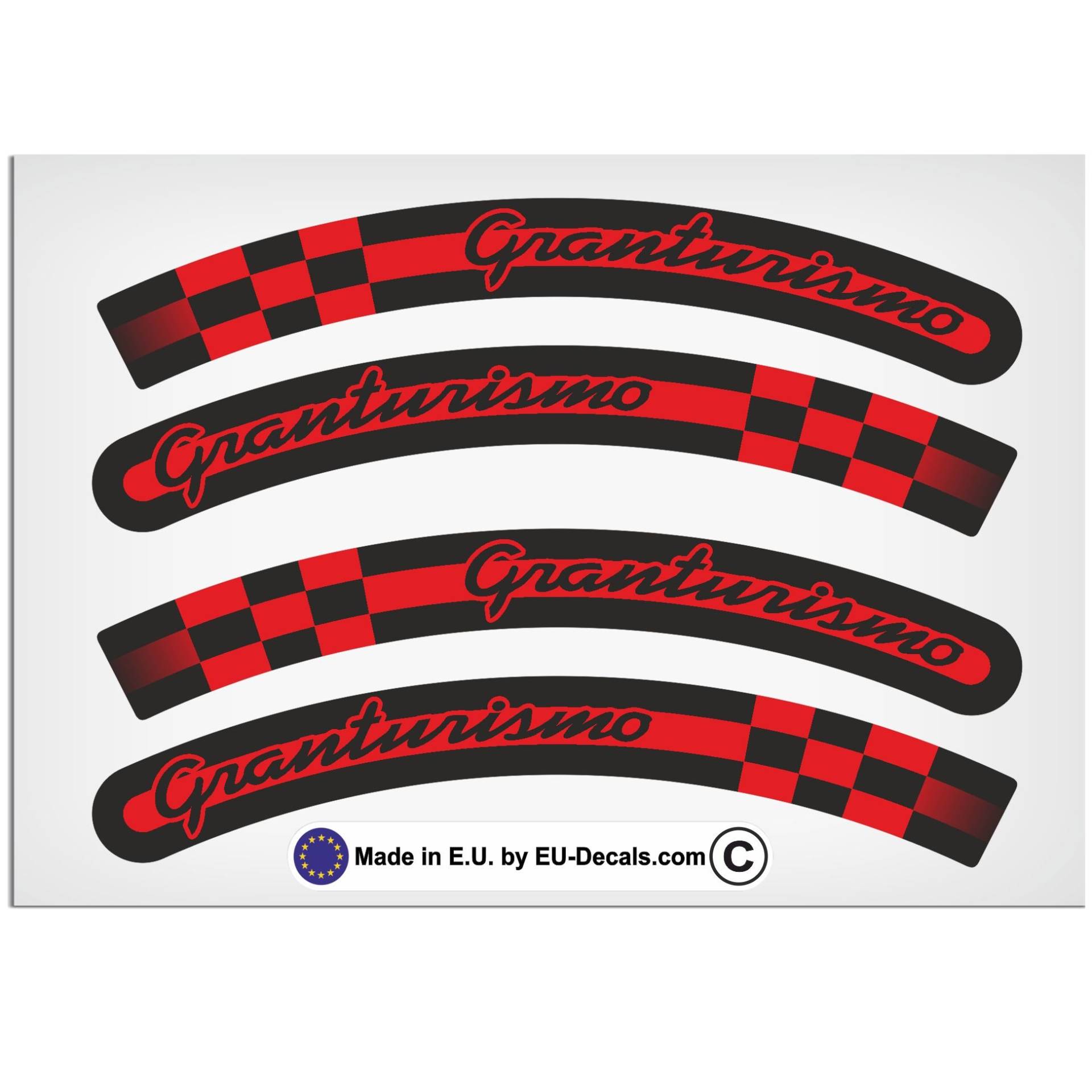 EU-Decals - MioVespa Collection Granturismo 4 x L&R Felgenaufkleber rot auf schwarz für Vespa GT 200 250 Aufkleber laminiert EU-Decals - MioVespa Collection Granturismo 4 x L&R Felgenaufkleber rot auf schwarz für Vespa GT 200 250 Aufkleber laminiert von EU-Decals - MioVespa Collection