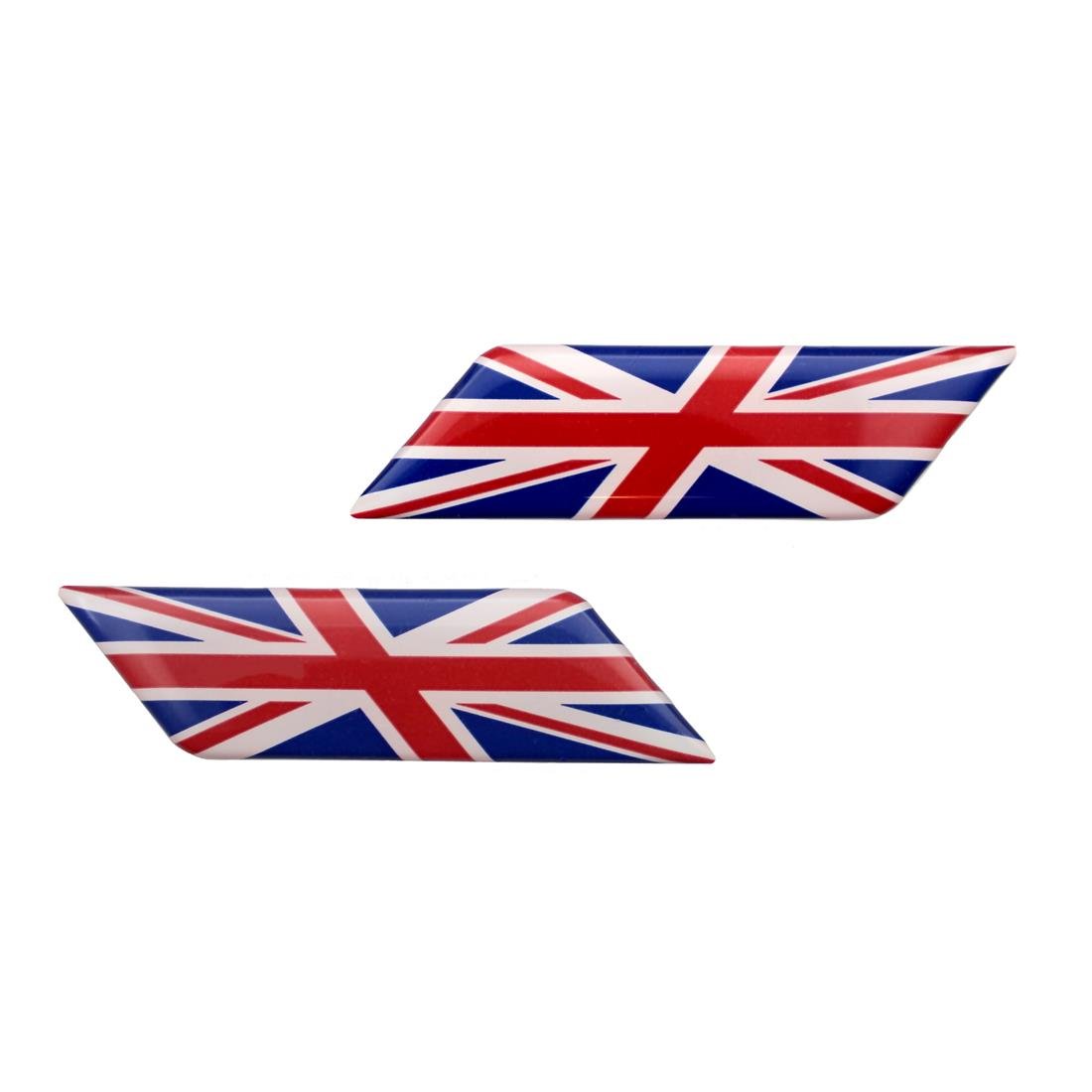 Helm, UK Union Jack, England-Flaggen, 3D-Aufkleber, gewölbt, für linke und rechte Seite, Aufkleber MioVespa-Kollektion von EU-Decals - MioVespa Collection