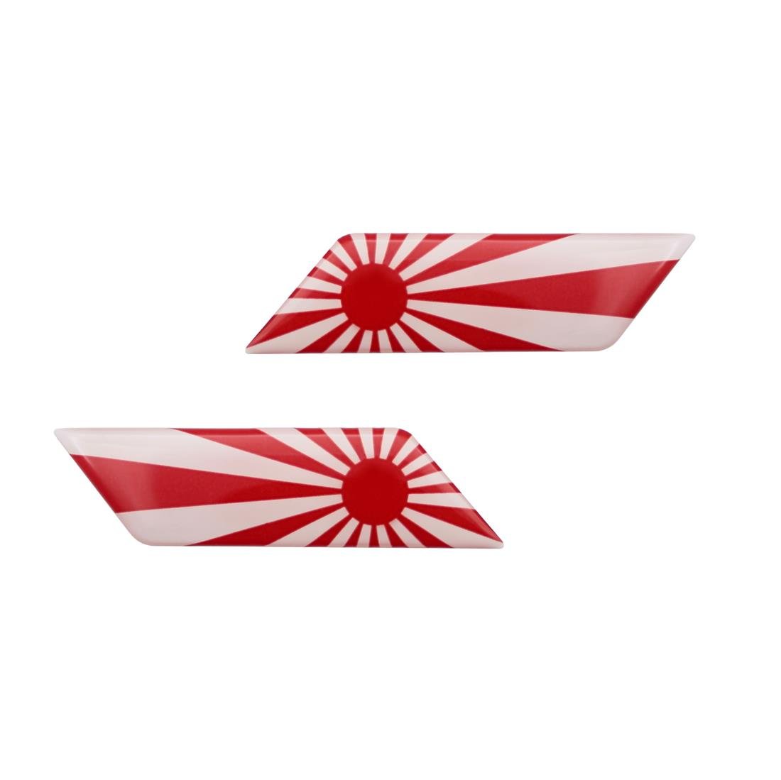 Helm Japan Rising Sun Flaggen 3D Decals Domed Set links und rechts Seite Aufkleber MioVespa Kollektion von EU-Decals - MioVespa Collection