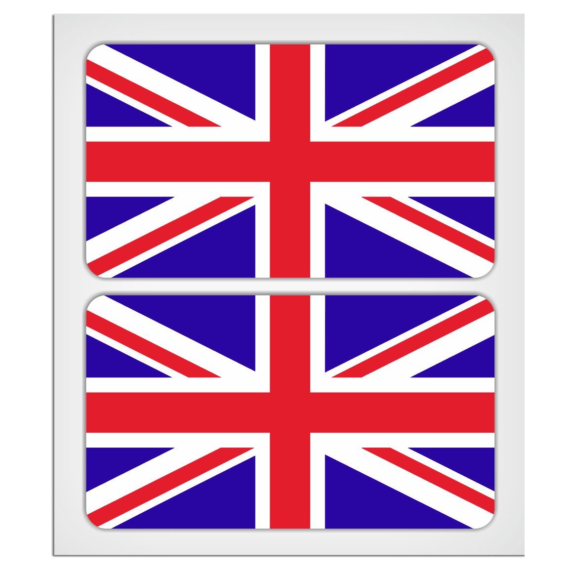 MioVespa-Kollektion, 2 x 70 mm, Union Jack-Flaggen, laminiert, Aufkleber von EU-Decals - MioVespa Collection