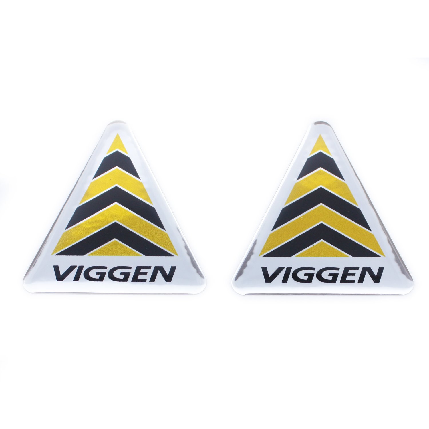 EU-Decals 2 Stück SAAB Viggen Wing Fender Schwarz Gelb Chrom Abzeichen Embleme Gewölbt 3D Aufkleber selbstklebende Rückseite 9-3 von EU-Decals