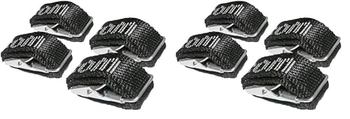 EUFAB 12011 Textilspanngurte, 4er-Set, Gurtlänge: 36 cm (Packung mit 2) Schwarz von EUFAB