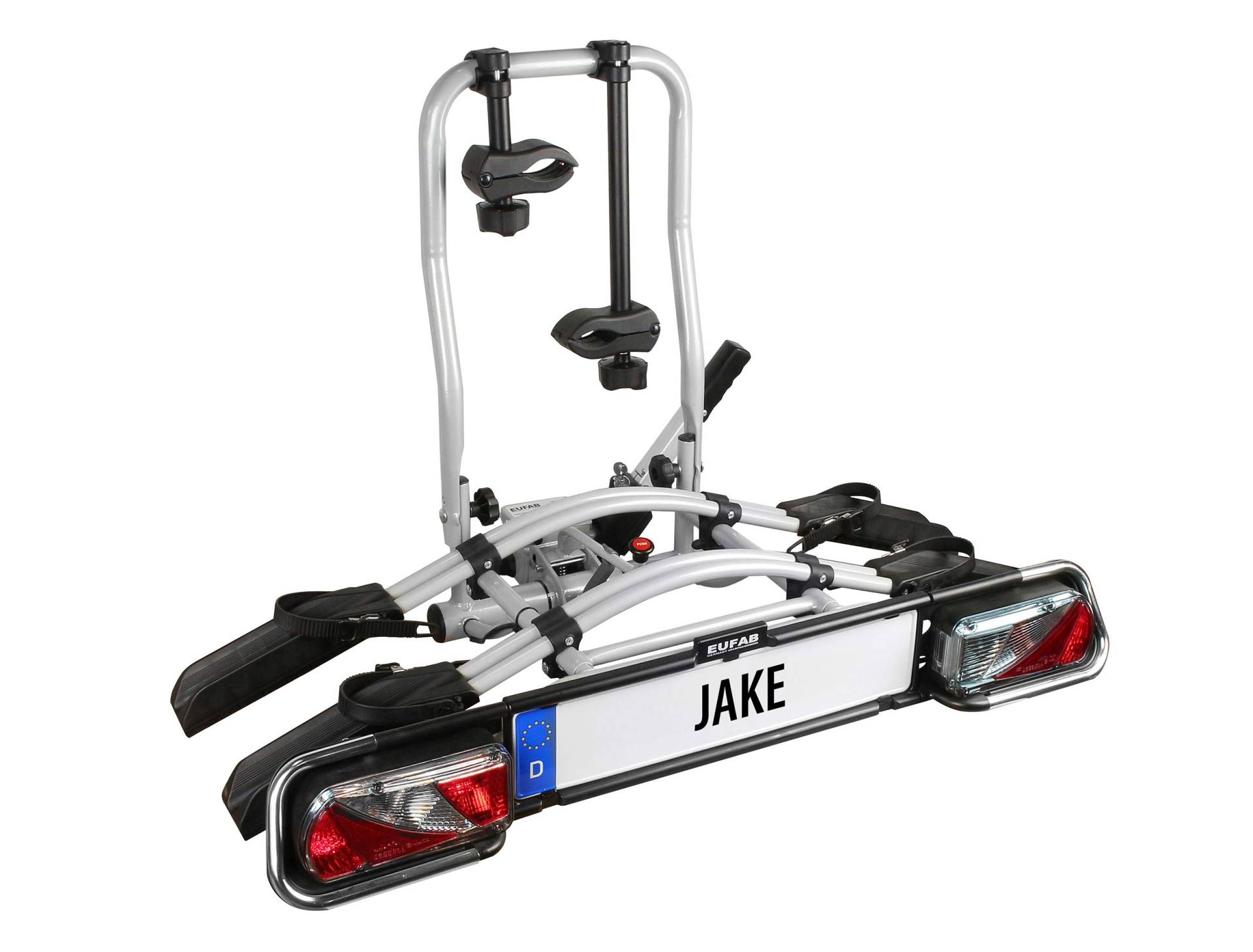 EUFAB 11510 Fahrradträger JAKE, E-Bike geeignet, teilweise vormontiert, erweiterbar, Diebstahlschutz, für 2 Fahrräder, für Anhängerkupplung EUFAB 11510 Fahrradträger JAKE, E-Bike geeignet, teilweise vormontiert, erweiterbar, Diebstahlschutz, für 2 Fahrräder, für Anhängerkupplung von EUFAB