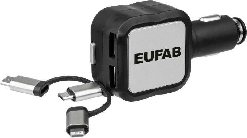 Eufab 16552 Universal KFZ USB-Ladekabel, schwarz von EUFAB