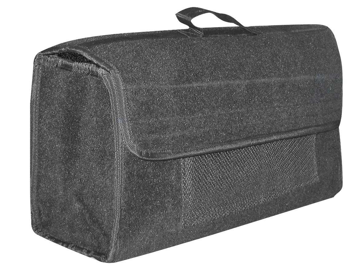 Eufab 21023 Kofferraumtasche, Nadelfilz 50 x 15 x 22 cm, Anthrazit, Klettverschluss von EUFAB